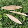 Handcrafted Wooden Fishing Boat Model Mini Canoe Vintage Ocean Landscape Decor Rustic Ornament for Home Office Desktop Gift