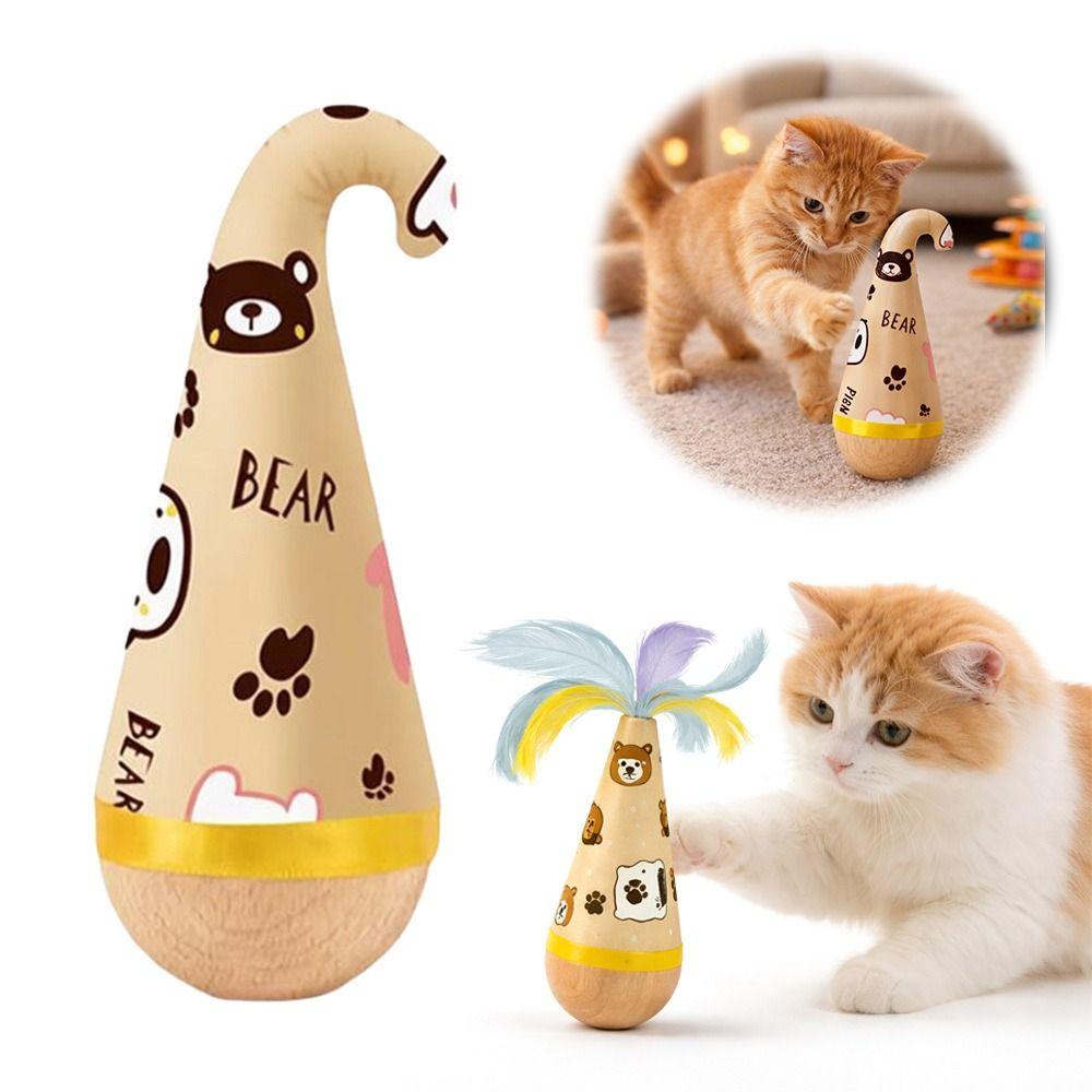 Interactive Tumbler Cat Toy Twisting Feather Cat Toy for Cats to Entertain Themselves