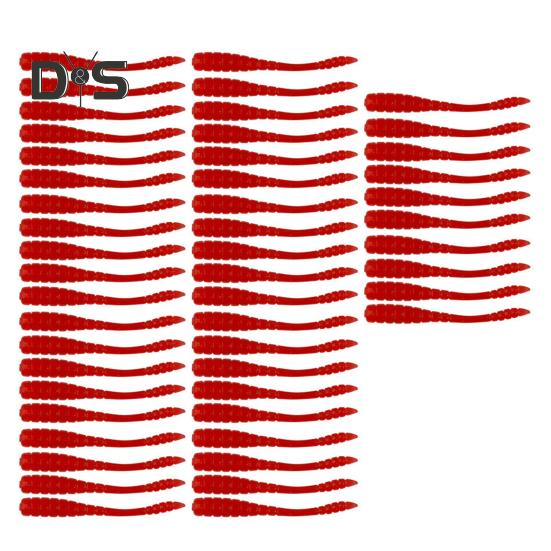 50 pezzi/set 4 cm/0,4 g esca morbida per vermi, esca per vermi a spirale bionica realistica, esca per vermi colorata, accessori per la pesca in acqua dolce e salata