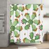 Decorative shower curtain with watermelon pattern made from waterproof polyester fabric designed for bathroom decor in various s