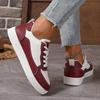 Fashion Womens Walking Shoes Platform Soles Skateboard Shoe Comfortable Fashion Women Tennis Sneakers Color-blocked