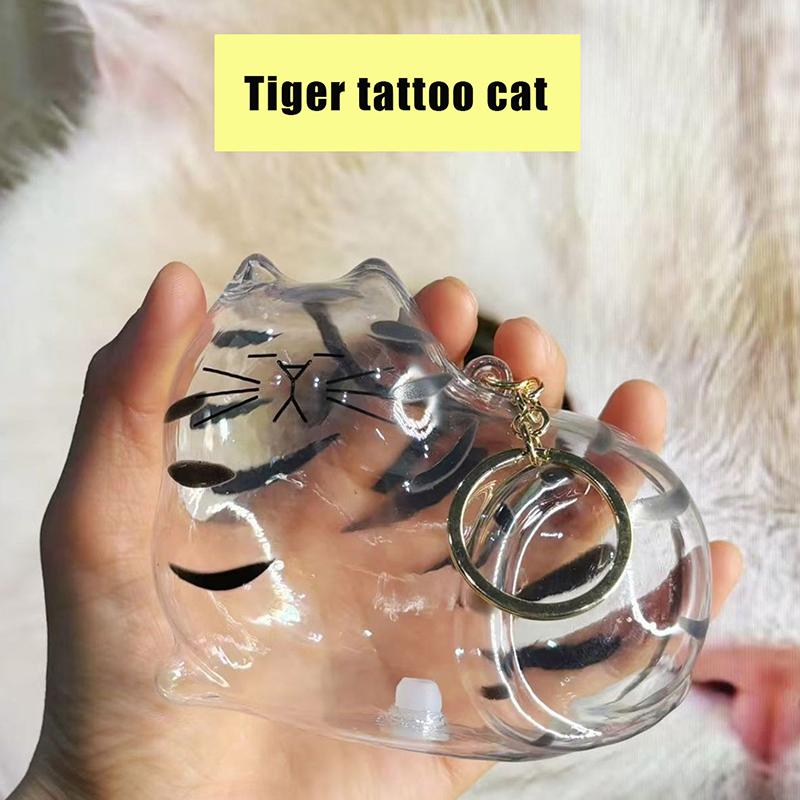 Cat Hair Collection Pendant Oversized Transparent Hair Storage Box Pet Commemorative Collection Bag Keychain Luggage Accessories
