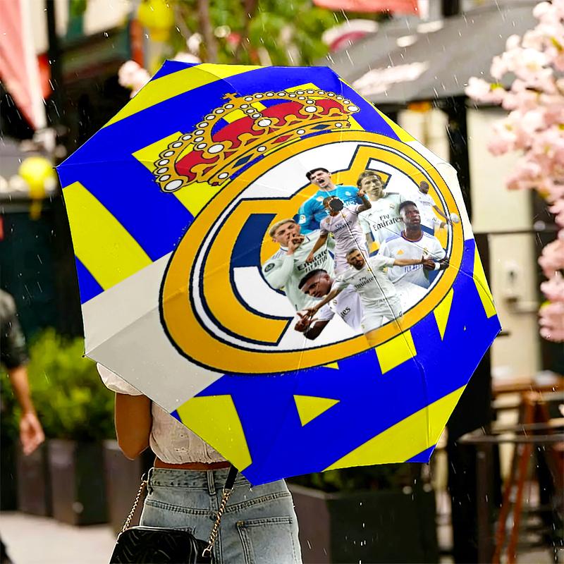 Football team Print Umbrella Automatic Opening/ Closing - Portable Foldable Design - Daily use for Travel/Outdoor - Gift for Birthday