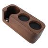 Coffee Tamper Holder 3 Holes Walnut Wood Prevent Slip Stable Coffee Tamping Station 58mm   2.3in