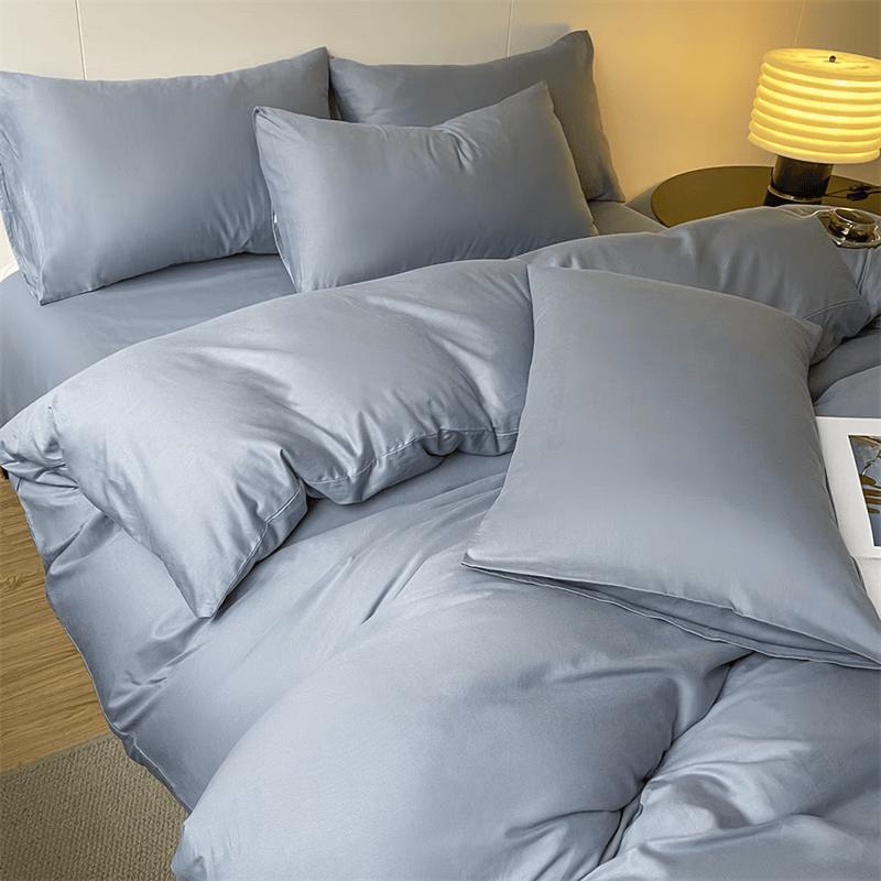 100% Cotton Solid Color 4-Piece Bedding Set