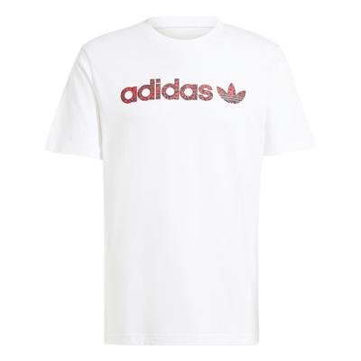 adidas T-shirt da Uomo Originali Grafica Moda Minimalista Girocollo Manica Corta Top Bianchi IX9652