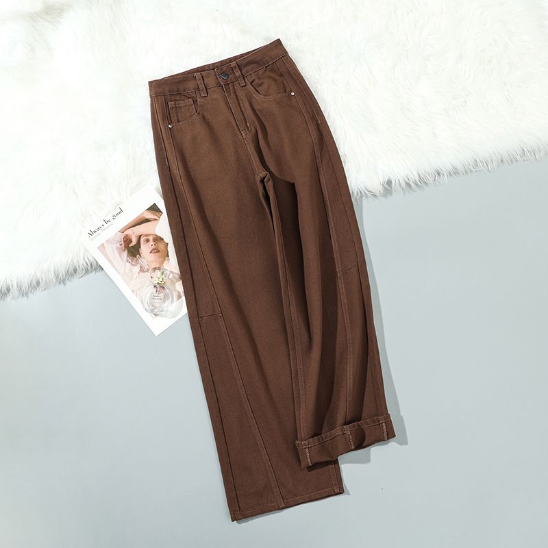 Frühling Sommer Schwer Vollstern Strasssteine Gürtel Design Schlank Weites Bein Jeanshose Für Damen Lässige Hose Übergröße Jeanshose