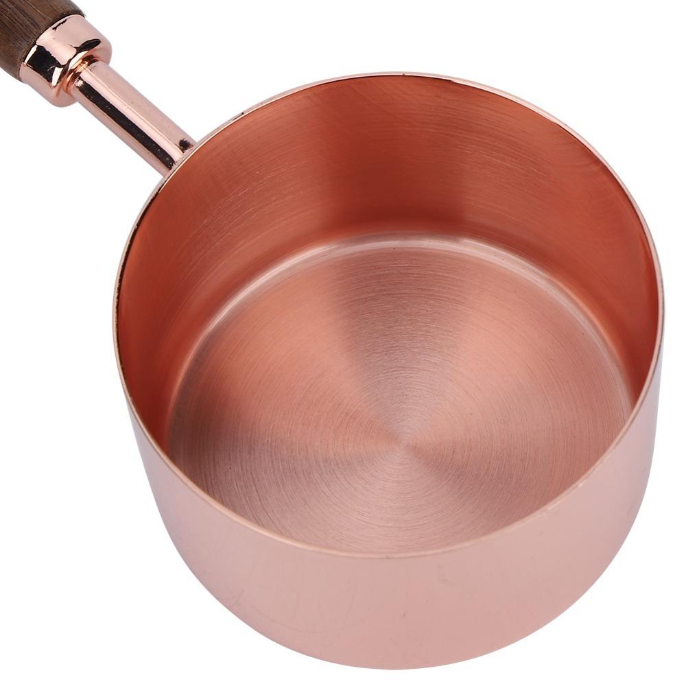 4PC Set Stainless Steel Measuring Cup Set Rose Gold Finish Nesting Measuring Cups  Kitchen Use