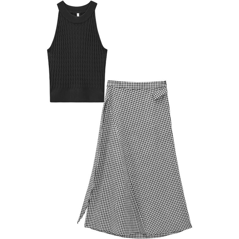 IEF Women's French Style Two-Piece Skirt Set