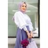 Elastic Waist Balloon Sleeve Mini Shirt