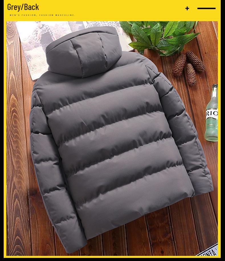 Herren Kapuzenjacke aus Baumwolle - Kurz, Dick, Warm & Trendige Herbst/Winter Oberbekleidung