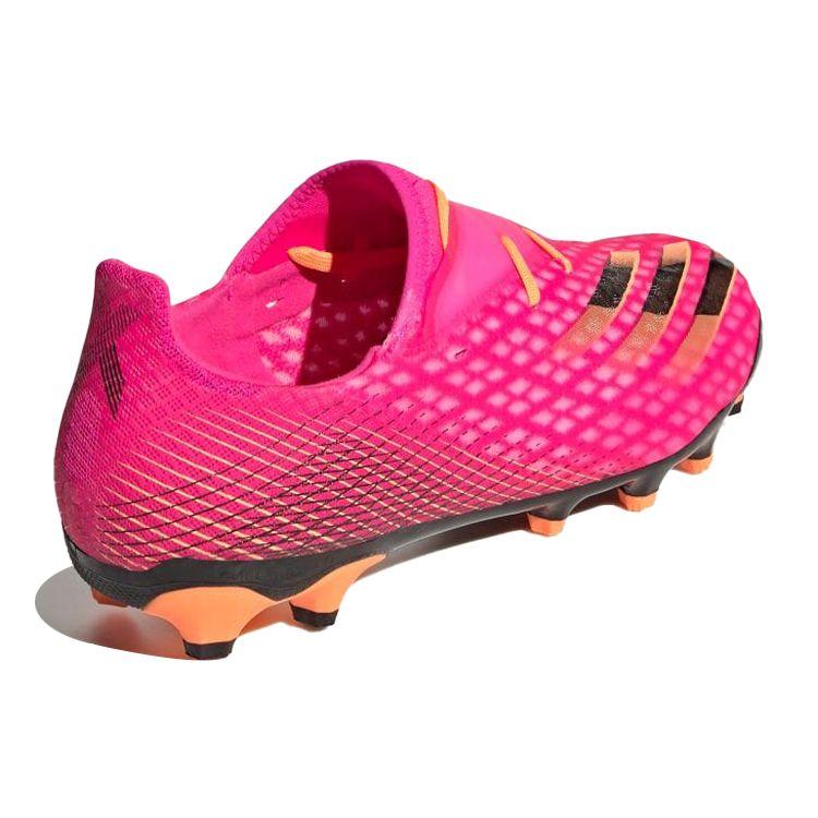 Adidas X Ghosted .2 Round Toe Lace-Up HG (Rubber Short Studs) Durable Soccer Shoes Men Soccer Shoes Pink FY7270