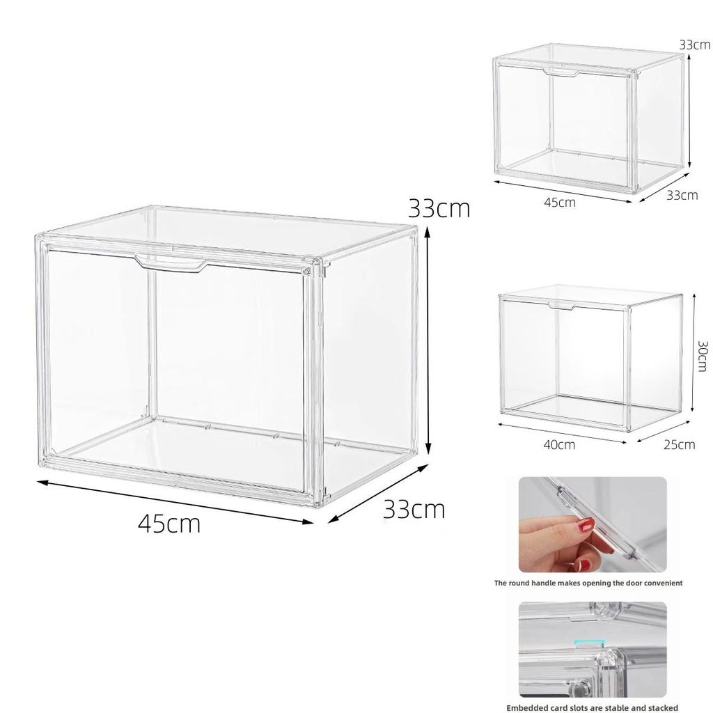 Transparent Plastic Book Storage Box With Lid For Cd Magazine Desktop Organizer