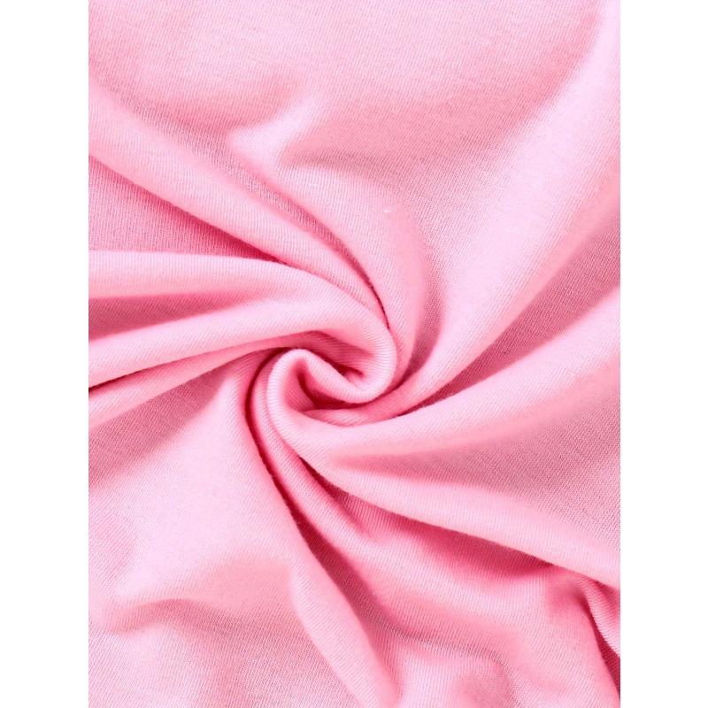 European Size Childrens Crew-neck Short-sleeved T-shirt with Bowknot Pattern Print