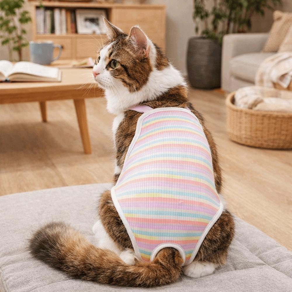 Adjustable Straps Female Dog Underwear Stripe Pet Safety Trousers Dog Underwear  Pet Heat Cycle