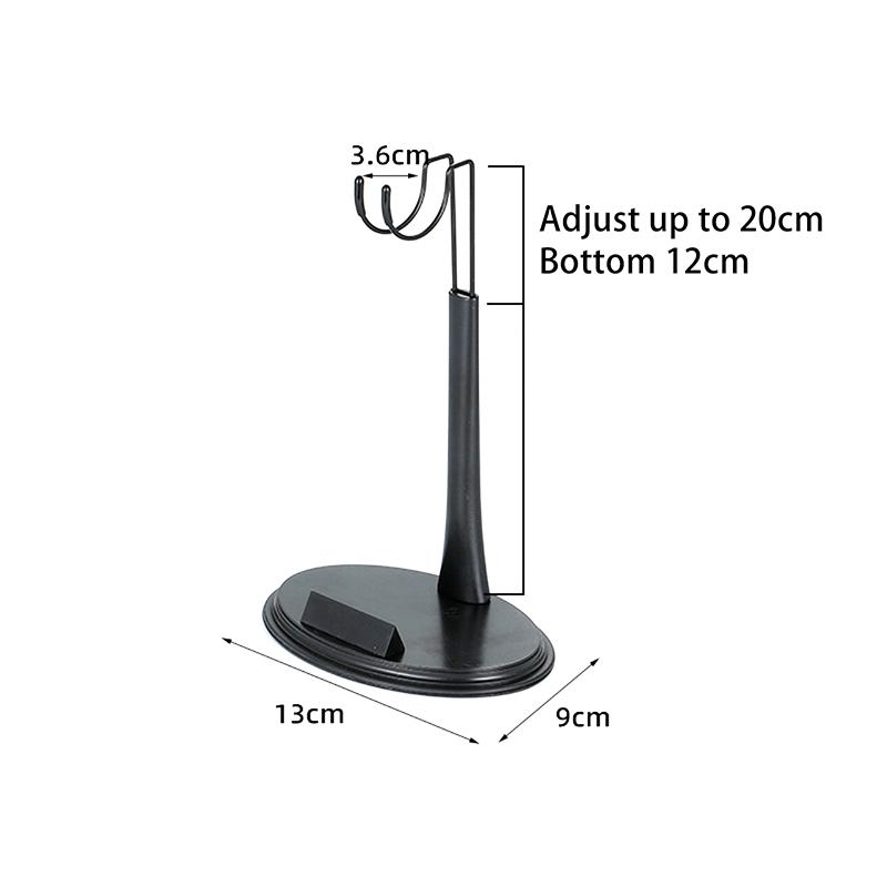 Action Figure Stand 1/6 Scale Model Stand 12 Inch, Black Holder Support Base Adjustable Bracket For Model Display U Type