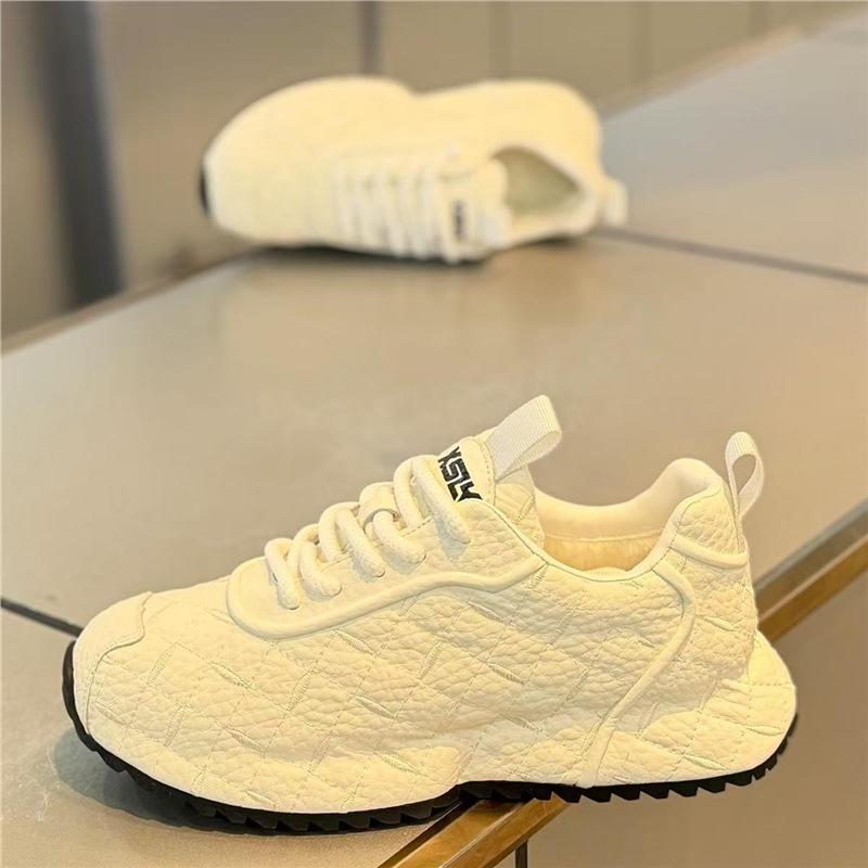 

Winter new platform casual shoes single cotton leather surface comfort sub xs 38 leather shoe size is too big белый