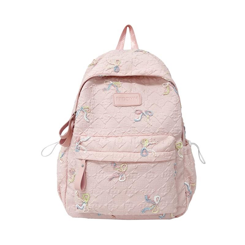 Women's Large Capacity Backpack Bow Commuter Student Schoolbag
