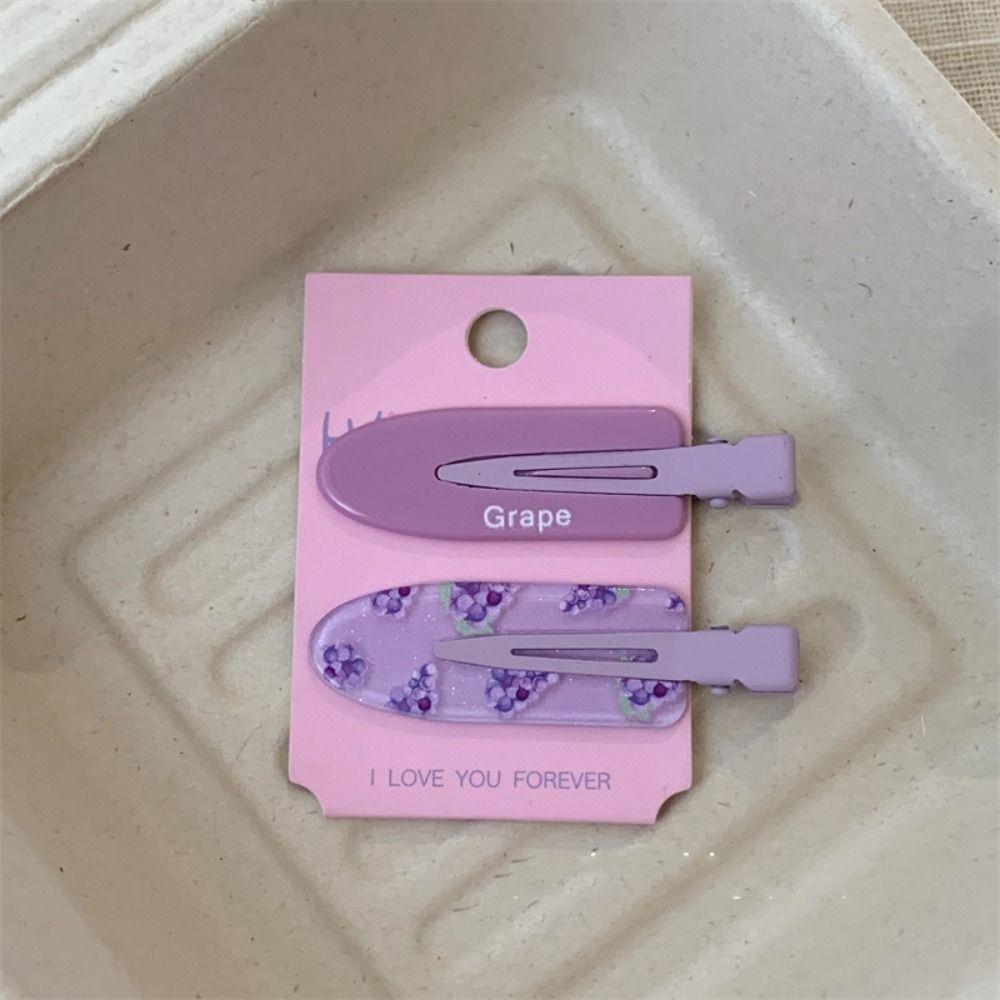 Geometry Fruit Hairpin Duckbill Clip Makeup Hair Clip Simple Traceless Hairpin  Daily