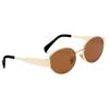 UV Protective Sunglasses for Adult Man Women Metal Oval Frame Sunglasses Sun Protections Sun Glasses Camping Sunglasses