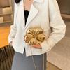 Luxury Acrylic Evening Case Bag for Women Fashionable Flower Shaped Elegant Handbags Beads Chain Shoulder Cross body Party Prom