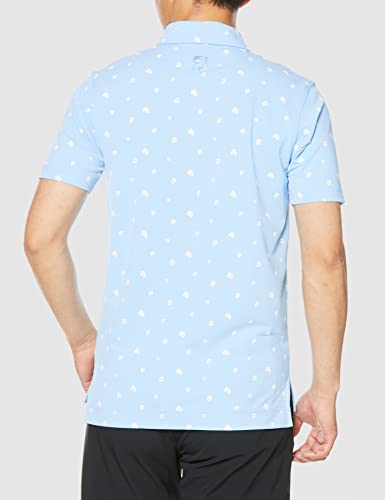 FootJoy Modern Classic Floral Motif Print Short Sleeve Shirt, True Blue, Men's XL (80449-XL)