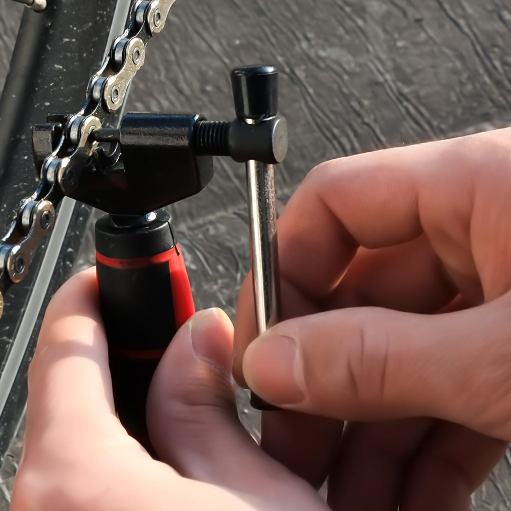 Stainless Steel Portable Bicycle Chain Breaker Tool Easy Mountain Bike Chain Removal, Ergonomic Handle for Quick Repair, Safe Design for Long Rides