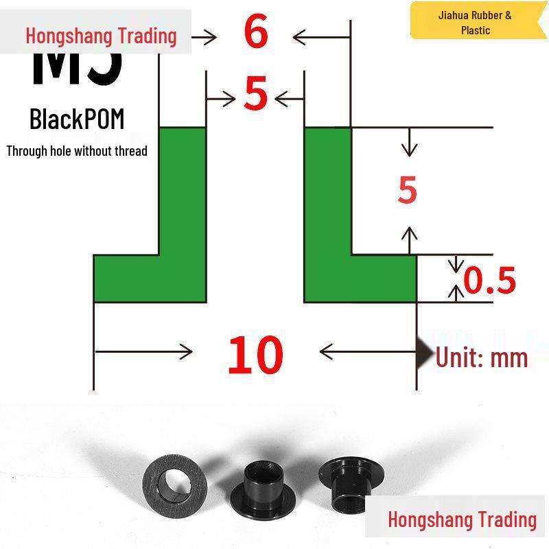 Step T-Shaped Nylon Insulating Bushing Washer, M3-M35 Thread Protection Spacer