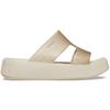 Crocs Getaway Plattform Sandalen, Glitzer, H-Riemen, Stucco, 27cm