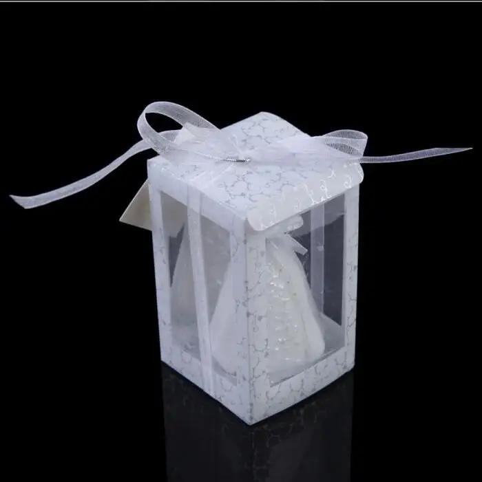 Candle Decoration White Romantic Elegant Boxed Bridal Bride Gown Dress Design Candle Wedding Party Home Decor Wedding Decoration