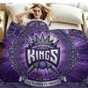 Sacramento Kings Print Flannel Blanket High Quality Warm Comfortable Cover for All Seasons Perfect for Gifts Home Decor