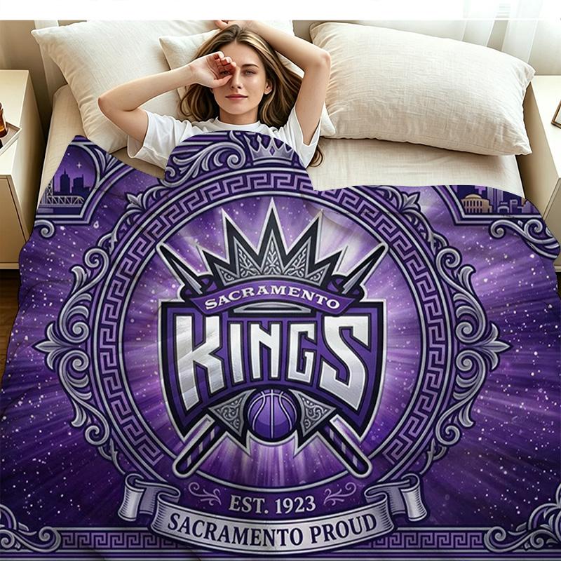 Sacramento Kings Print Flannel Blanket High Quality Warm Comfortable Cover for All Seasons Perfect for Gifts Home Decor