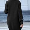 Autumn and Winter Knitted Sweater Dress Fashion Women's Pullover Sweater Female Long Sleeve Casual Sweater Solid Color Elegant Party Dresses 1797