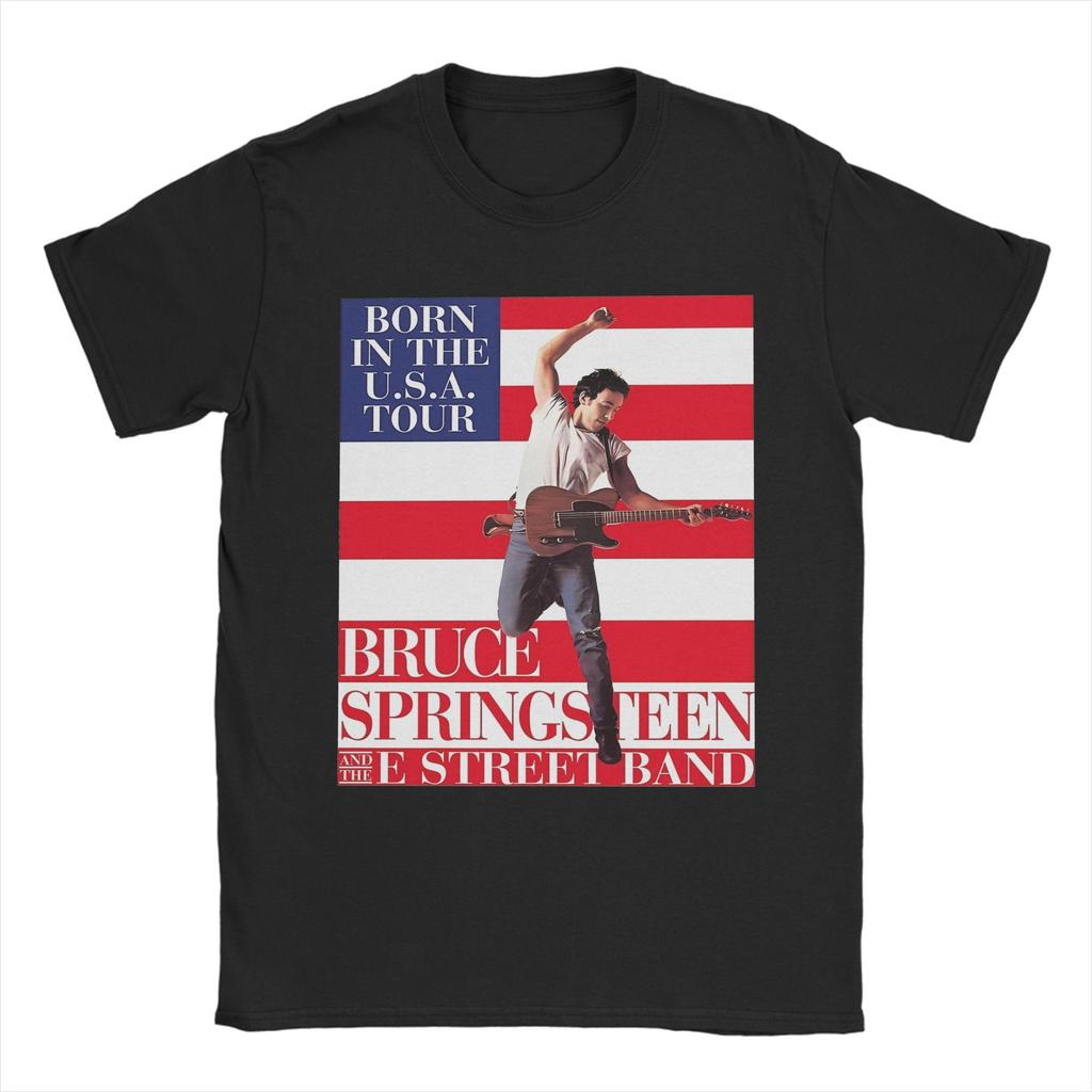 Men T-Shirt Bruce Springsteens Amazing 100% Cotton Tees Short Sleeve  T Shirts Round Collar Clothing 4XL 5XL 6XL