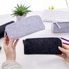 Stationeries Round/Flat Zipper Large Capacity Student Stationery Storage Pen Bag Pencil Case