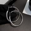 Luxurious Large Ear Rings Circular Design Crystal Earrings New Silver Ear Rings  for Women