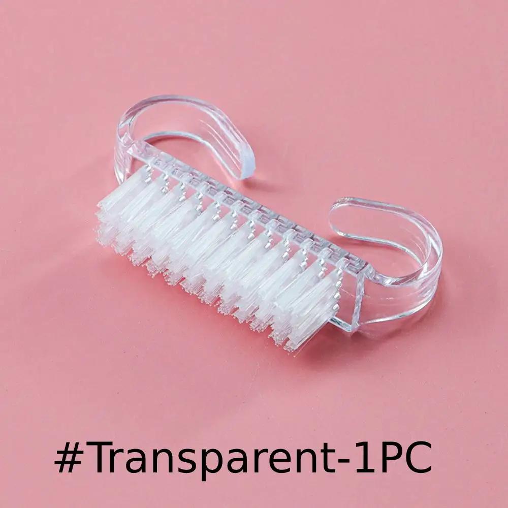 

2 шт. Щетки для ногтей 4 цвета для маникюра и педикюра, мягкие щетки для удаления пыли, чистящие инструменты, прозрачные роговые щетки