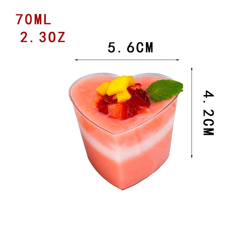 Square Transparent Disposable Dessert Cup - Perfect for Pudding, Jelly, Mousse, and Ice Cream.