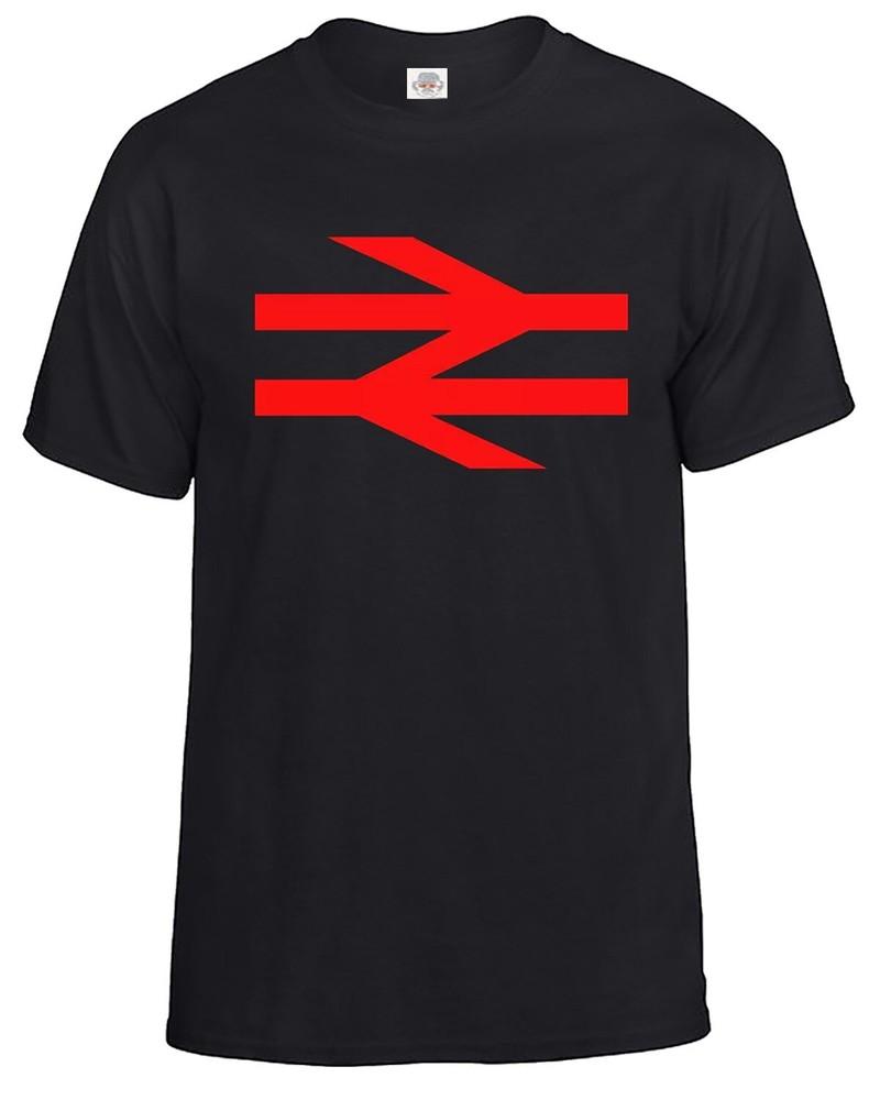 British Rail TShirt Logo Symbol Men#039;s Retro We#039;re Getting there Gift Tee Top Unisex T-Shirt L