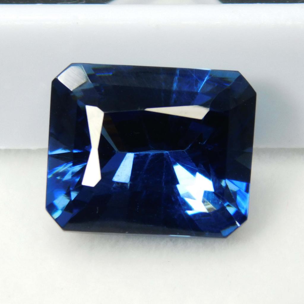 10 Carat Natural CERTIFIED Blue Sapphire Loose Gemstone Emerald Cut A-5268