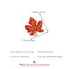 Maple Leaf Brooch with Gradient Color Stones Elegant Leaf Pin for Women