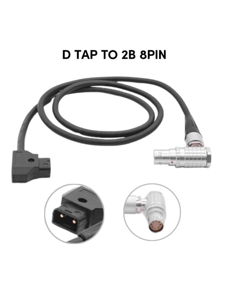 D Tap to 2B 8 Pin Right Angle Female Power Cable for  Amira Camera Battery Conversion Cable Accessories 60cm