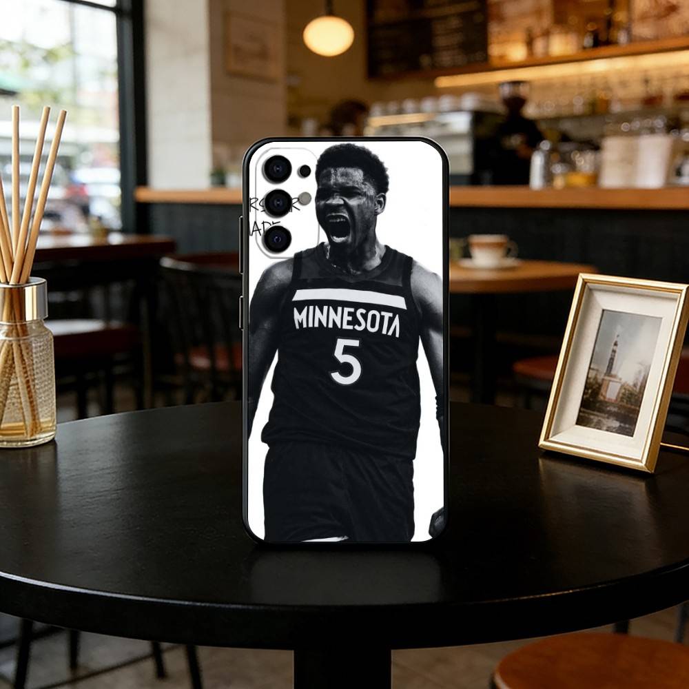 Anthony Edwards Phone Case Black Silicone Soft For Samsung S25,S24,S21,S22,S23,S30,Ultra,S20,Plus,Fe,Lite