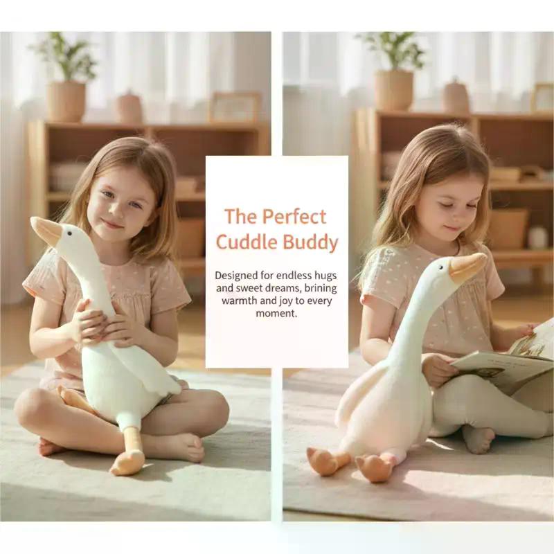Oie à long cou en peluche Douce poupée en peluche Jouet Animal en peluche câlin Cadeau pour garçon fille Décor de chambre d'enfant