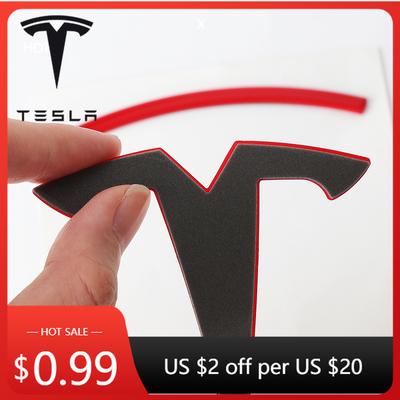 Car Sticker 2025 Hot Car Front Emblem Rear Trunk Emblem Sticke for Model 3 Mode Y Metal Logo Replacement Rear and Rear Log