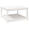 VidaXL Table de jardin blanc 82,5x82,5x45 cm bois massif de pin 824142