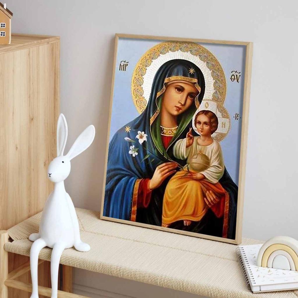 Religious Virgin Mary Portrait Diamond Painting Set  DIY 5D Full Diamond Crafts for Home Wall Decoration