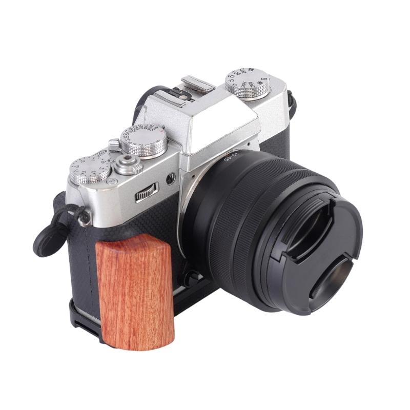 Quick Release L Plate with Wood Handle for XT30 XT30ii XT20 XT10 Camera Wood Handgrip Camera Tripod QR Plate Board Replacement