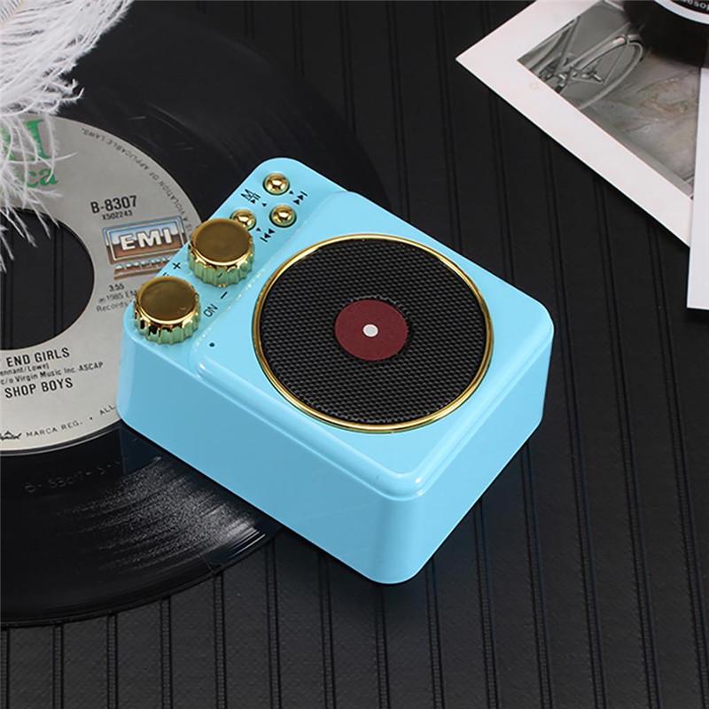 T10 Prenosný Vintage Gramofón Zvuk Vonkajšie Bezdrôtové Bluetooth 4.2 Reproduktory