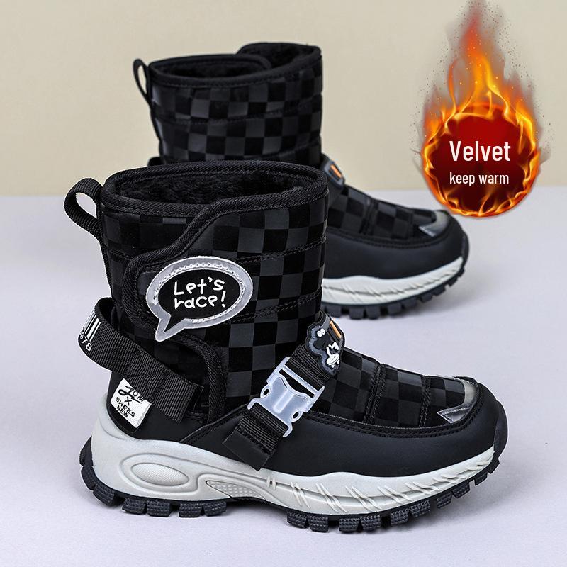 2025 Kids Fleece-Lined Snow Boots - Sizes for Girls & Boys, High-Top, Thick, Warm Winter Shoes 31